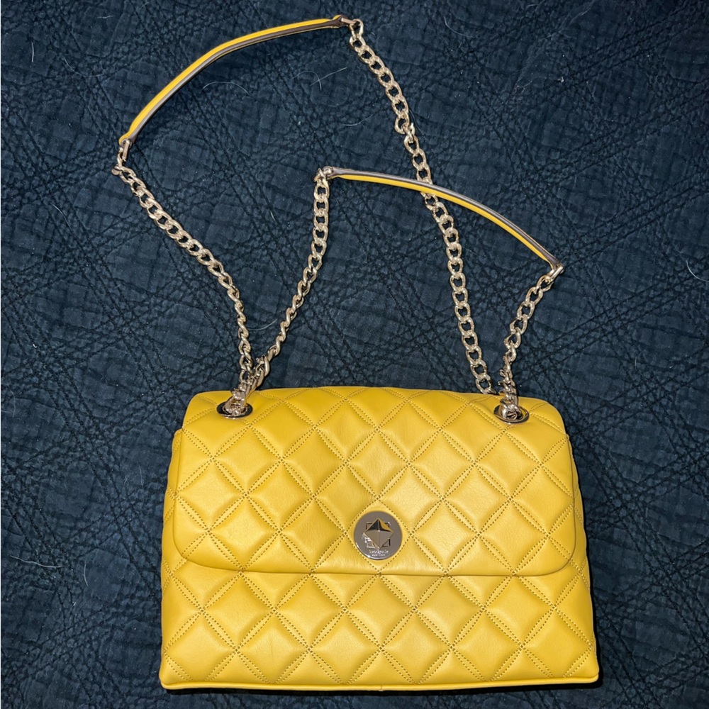 Mustard Yellow Kate Spade Quilted Shoulder Bag